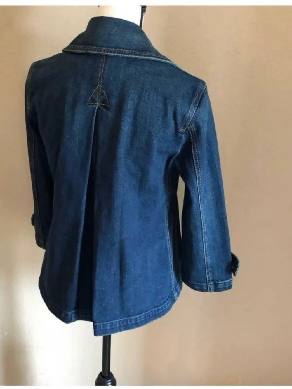 🌹✅Vintage Ralph Lauren Dark Blue Denim Double-Breasted Jacket - Picture 2 of 4